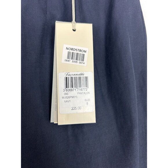 NWT Faconnable Navy Blue Womens Dress Pants Size 8 MRSP 225 - Picture 14 of 15